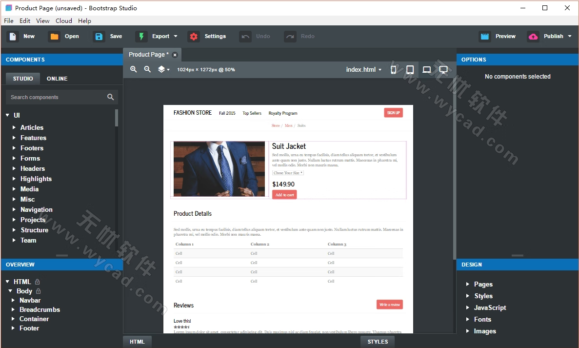 專業(yè)網(wǎng)頁(yè)設(shè)計(jì)軟件 | Bootstrap Studio v7.1.0 直裝破解版