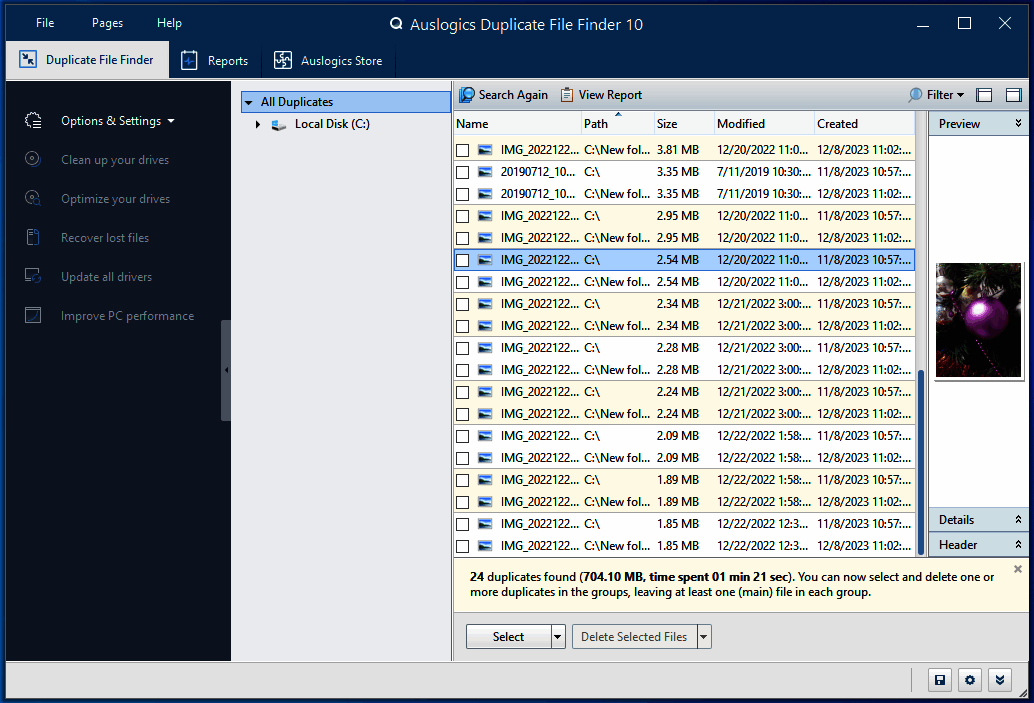 重復(fù)文件查找刪除軟件 | Auslogics Duplicate File Finder v11.0.1.1 綠色版
