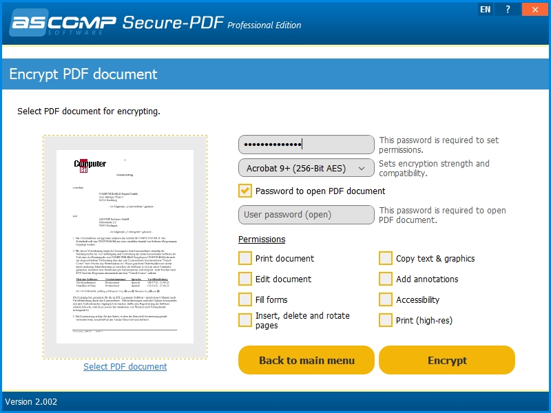 PDF文件加密軟件 | ASCOMP Secure-PDF Pro v2.012 綠色版