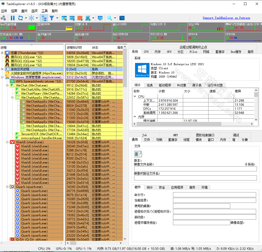 Task Explorer(高級進程管理工具) v1.6.5 中文綠色版