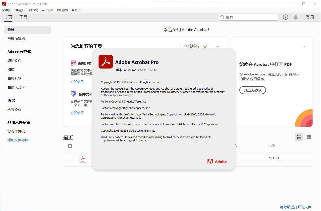 Adobe Acrobat Pro DC v25.001.20566 (x64) 中文綠色便攜版 (2025/07/09)