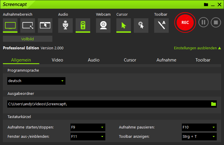 屏幕捕捉錄制工具 | ASCOMP Screencapt Pro v2.004 綠色版