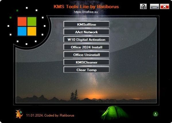 神龍激活工具 | Ratiborus KMS Tools Lite v2025.10.24 綠色版