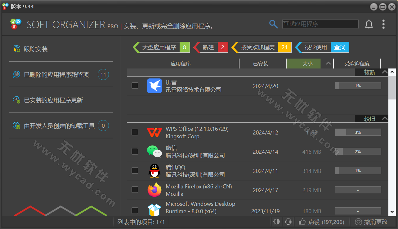 軟件卸載監(jiān)控工具 | Soft Organizer v10.31 中文破解綠色版