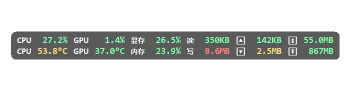 桌面硬件監(jiān)控工具 | LiteMonitor v1.1.2 中文綠色版
