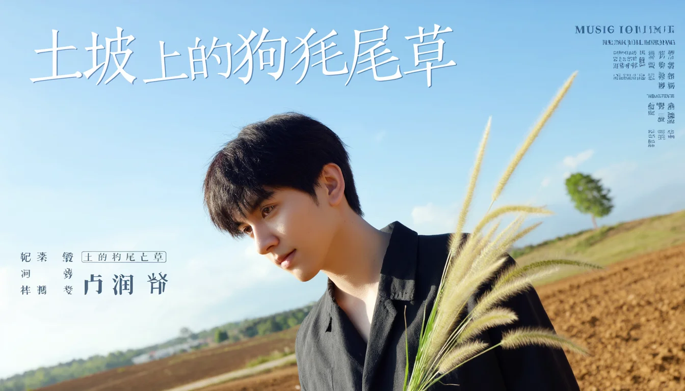 土坡上的狗尾巴草-卢润泽