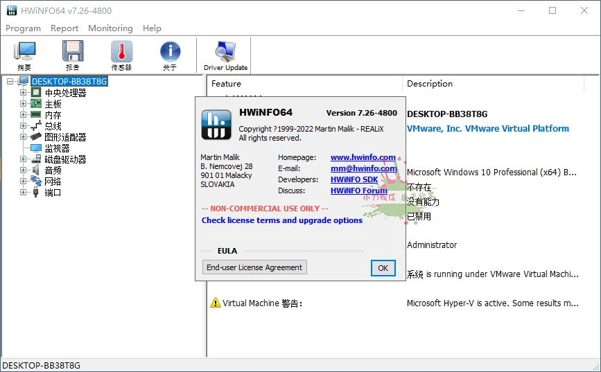 HWiNFO硬件检测工具v8.3.5绿色版