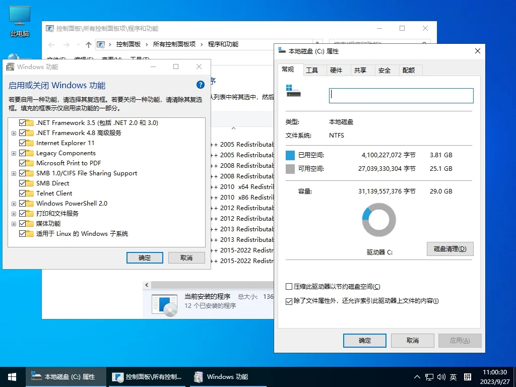 小修 Windows 10 Pro 22H2 19045.2728 轻度精简版 [1.61G](20251231)