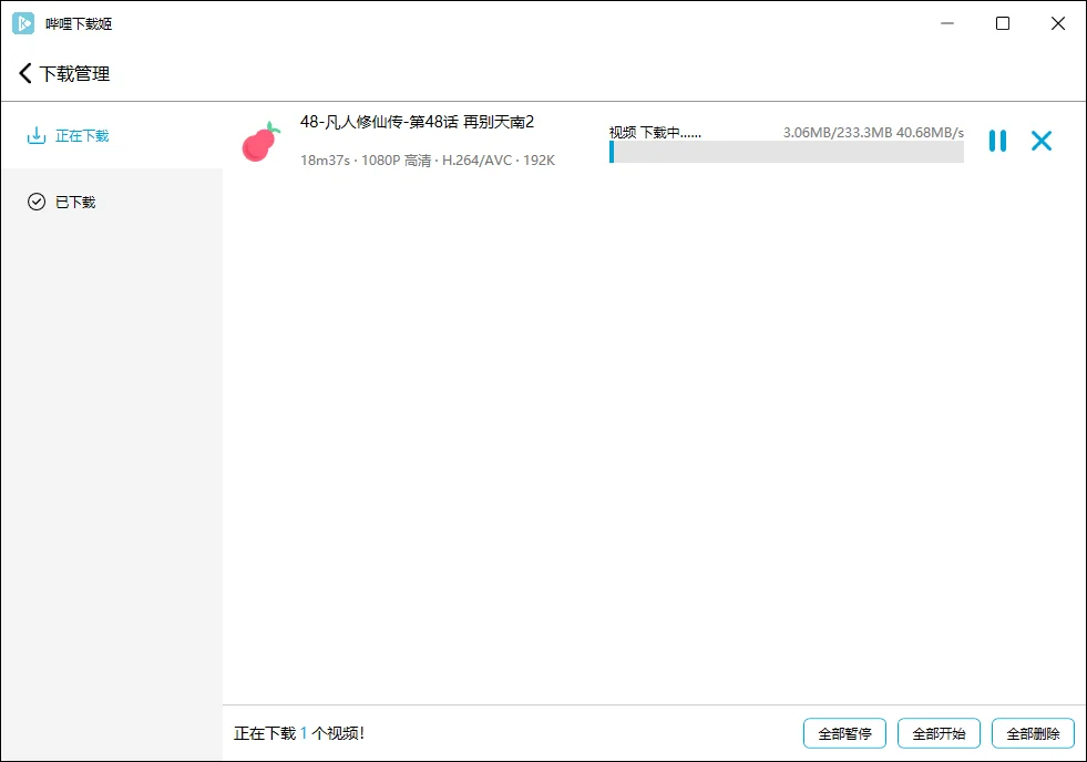 哔哩哔哩视频下载姬v1.0.22绿色版