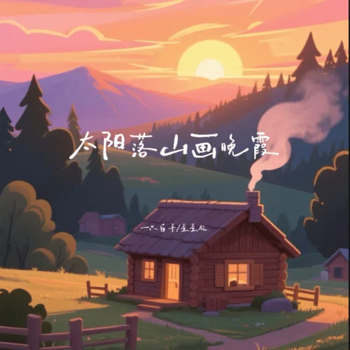 太陽落山畫晚霞-一只白羊&歪歪超