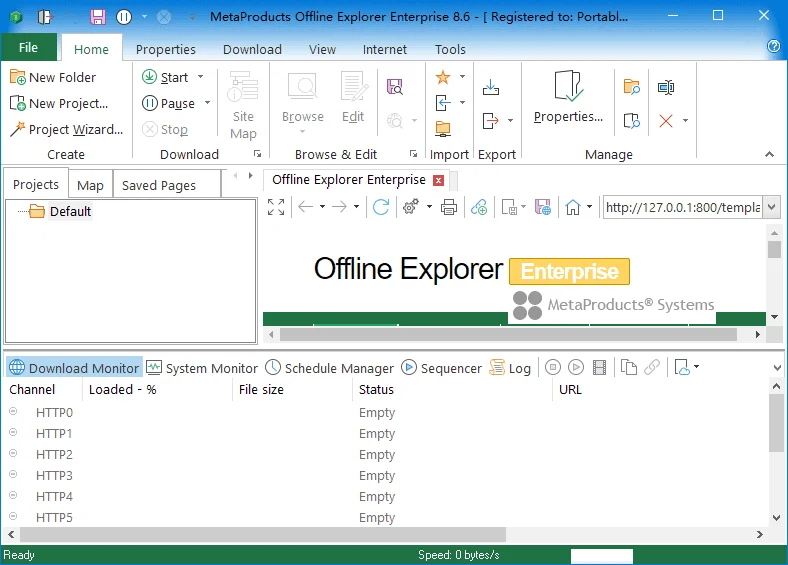網(wǎng)頁(yè)離線(xiàn)瀏覽下載工具 | Offline Explorer Enterprise v8.8.0.5012 綠色便攜版