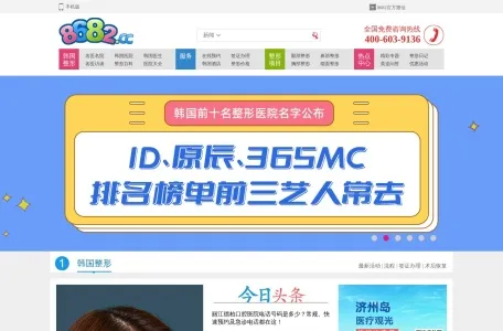 8682赴韩整形网的网站截图