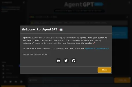 AgentGPT的网站截图