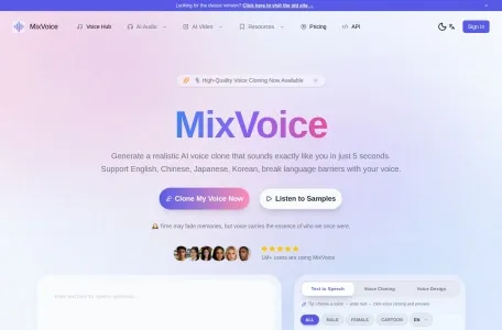 Free Voice Cloning的网站截图