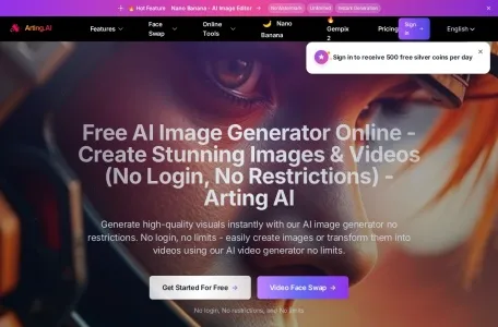 Arting AI的网站截图