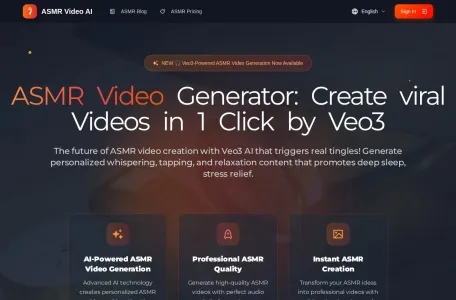 ASMR Video AI Generator的网站截图