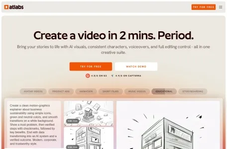 Atlabs的网站截图