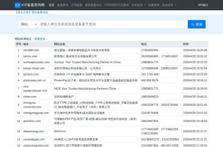 ICP备案查询网的网站截图