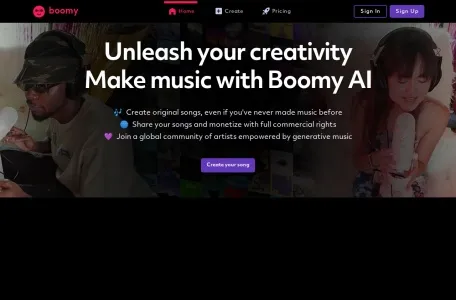 Boomy的网站截图