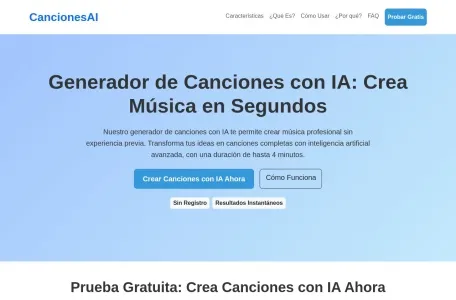CancionesAI的网站截图