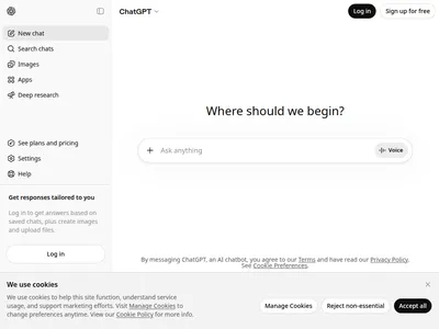 ChatGPT的网站截图