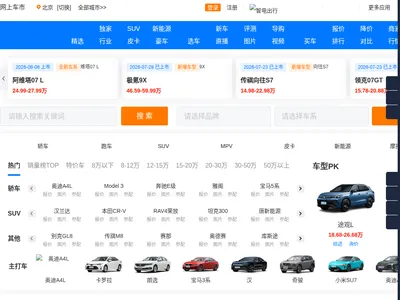 网上车市的网站截图