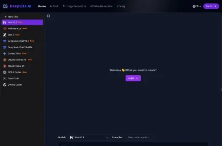 DeepSite AI的网站截图