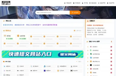定魂导航的网站截图
