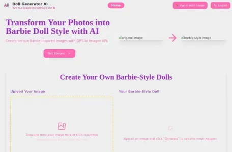 Doll Generator AI的网站截图
