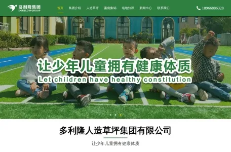 多利隆人造草坪集团的网站截图