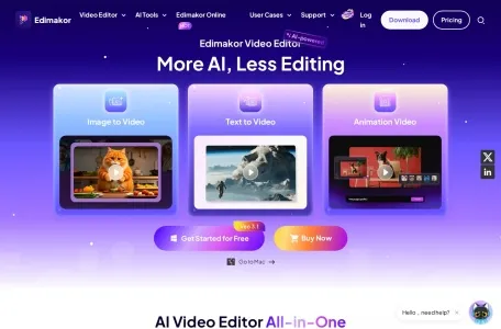 HitPaw Edimakor的网站截图