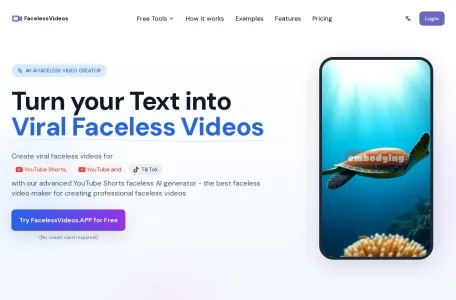 Faceless Videos App的网站截图