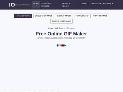 在线制作gif图像的网站截图