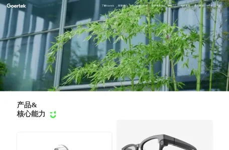 歌尔声学的网站截图