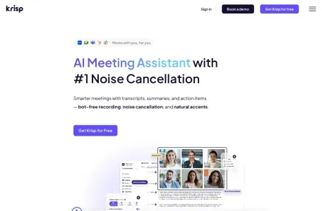 Krisp.ai的网站截图