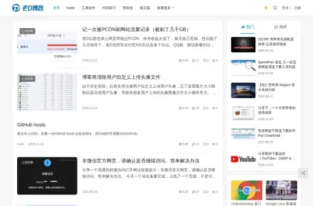 老D的网站截图