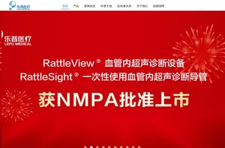 乐普医疗的网站截图