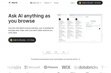 MaxAI.me的网站截图