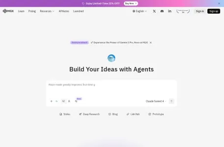 MGX（MetaGPT-X）的网站截图