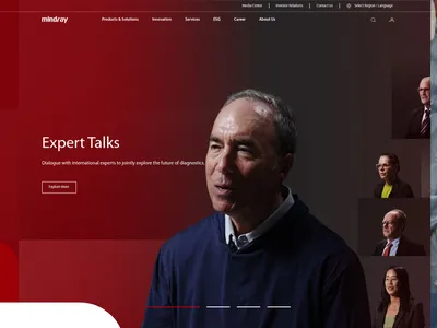 迈瑞的网站截图