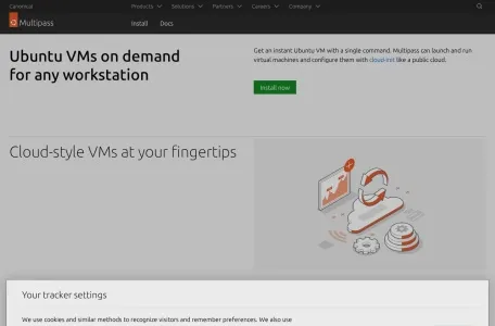Multipass orchestrates virtual Ubuntu instances的网站截图