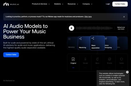 Music AI的网站截图