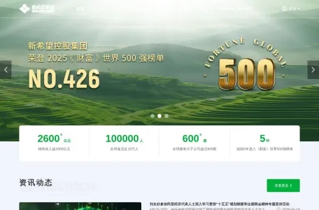 新希望集团的网站截图