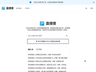 盘搜搜的网站截图