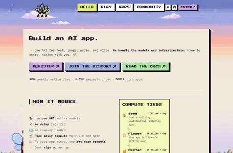 Pollinations的网站截图