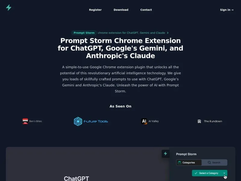 Prompt Storm – 一个强大易于使用的AI提示工程Chrome扩展程序_promptstorm.app