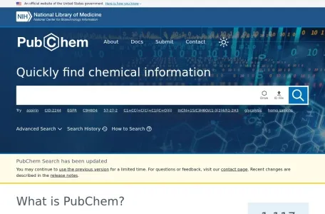 PubChem的网站截图