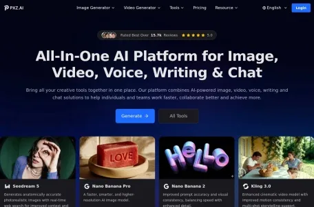 PXZ.AI的网站截图