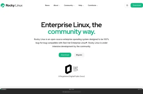 Rocky Linux的网站截图