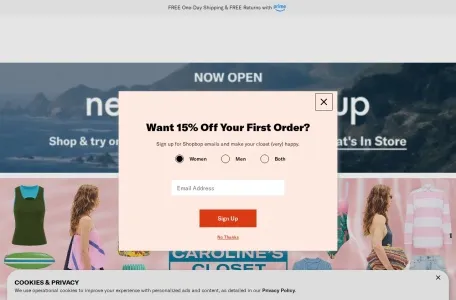 SHOPBOP的网站截图